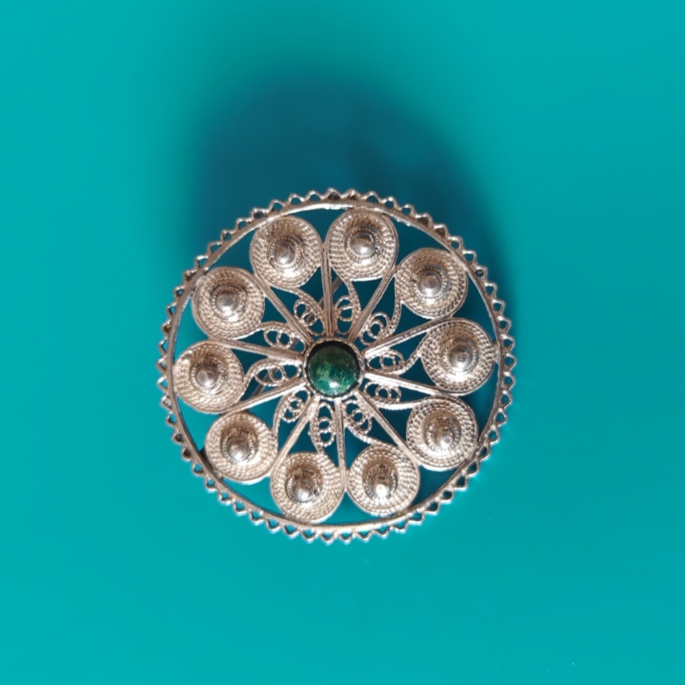 Sterling Silver Filigree Brooch